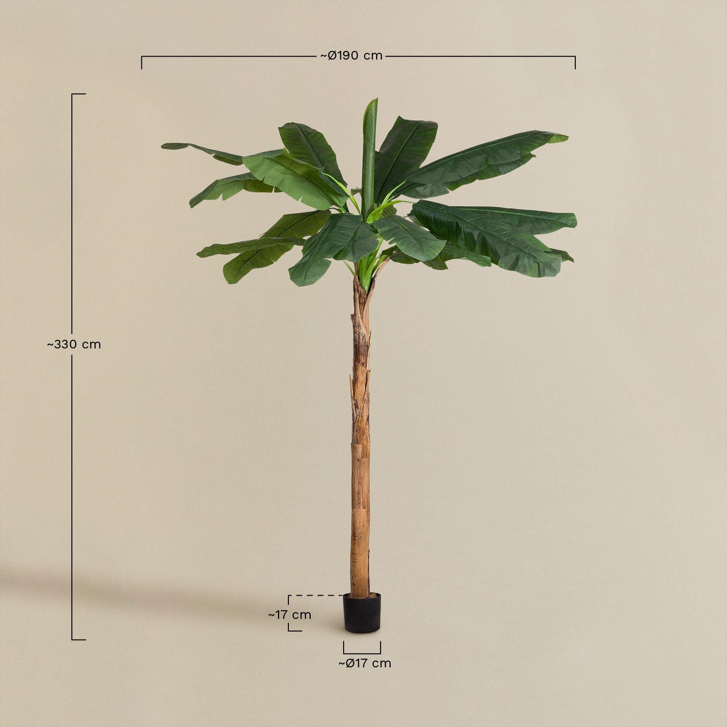 Sklum Bananero Style 330 cm Pianta Artificiale in PVC