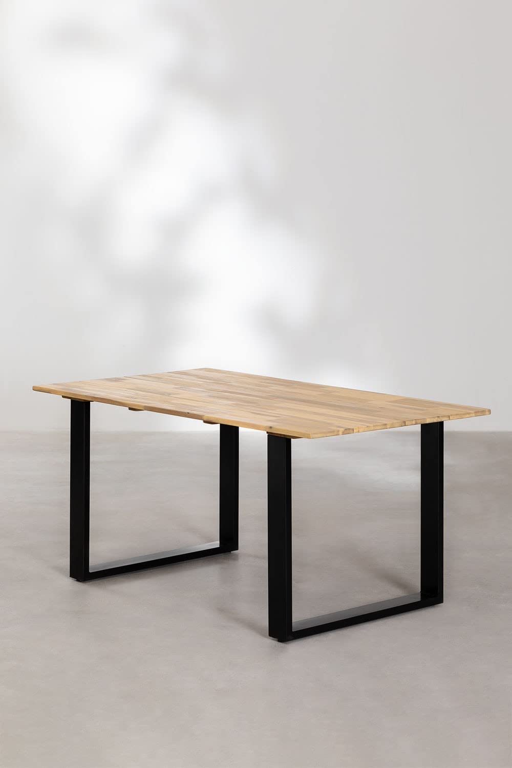 Sklum Melina Tavolo Giardino Rettangolare 160x90 Nero Acacia