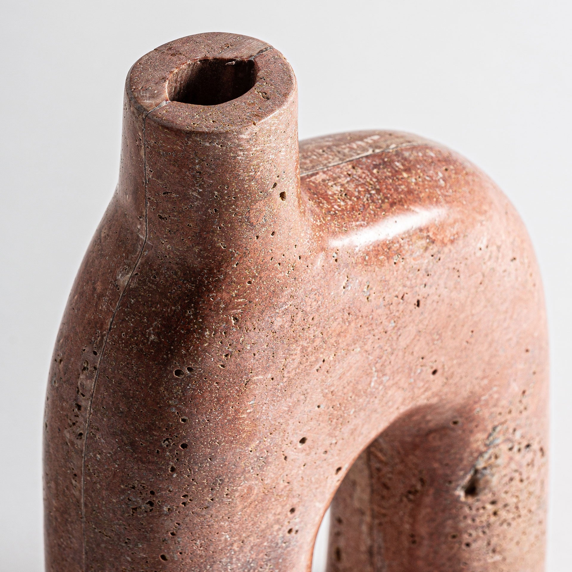 Bambua Kleise vaso marmo rosa scultoreo