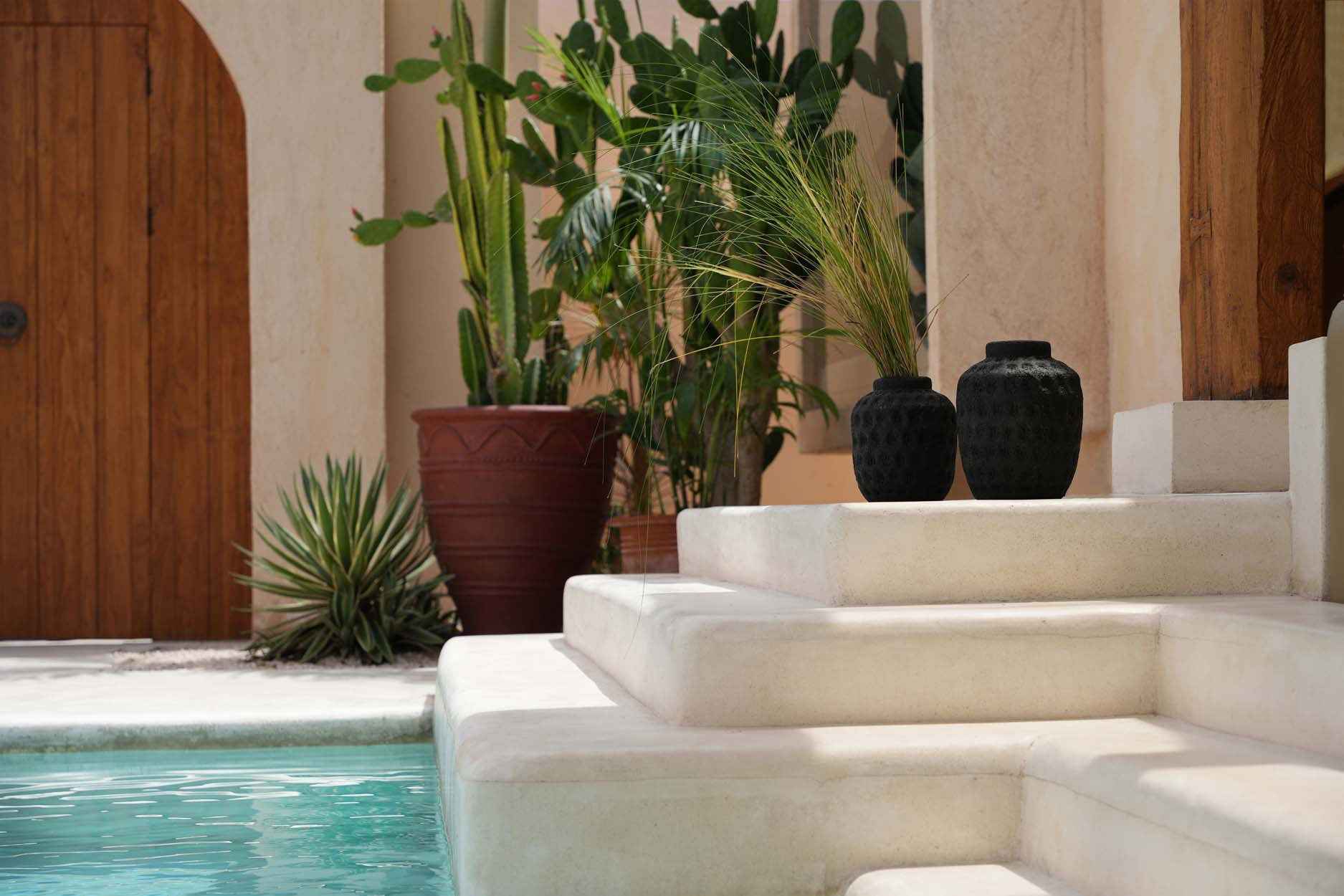 Bambua Peaky vaso nero L terracotta