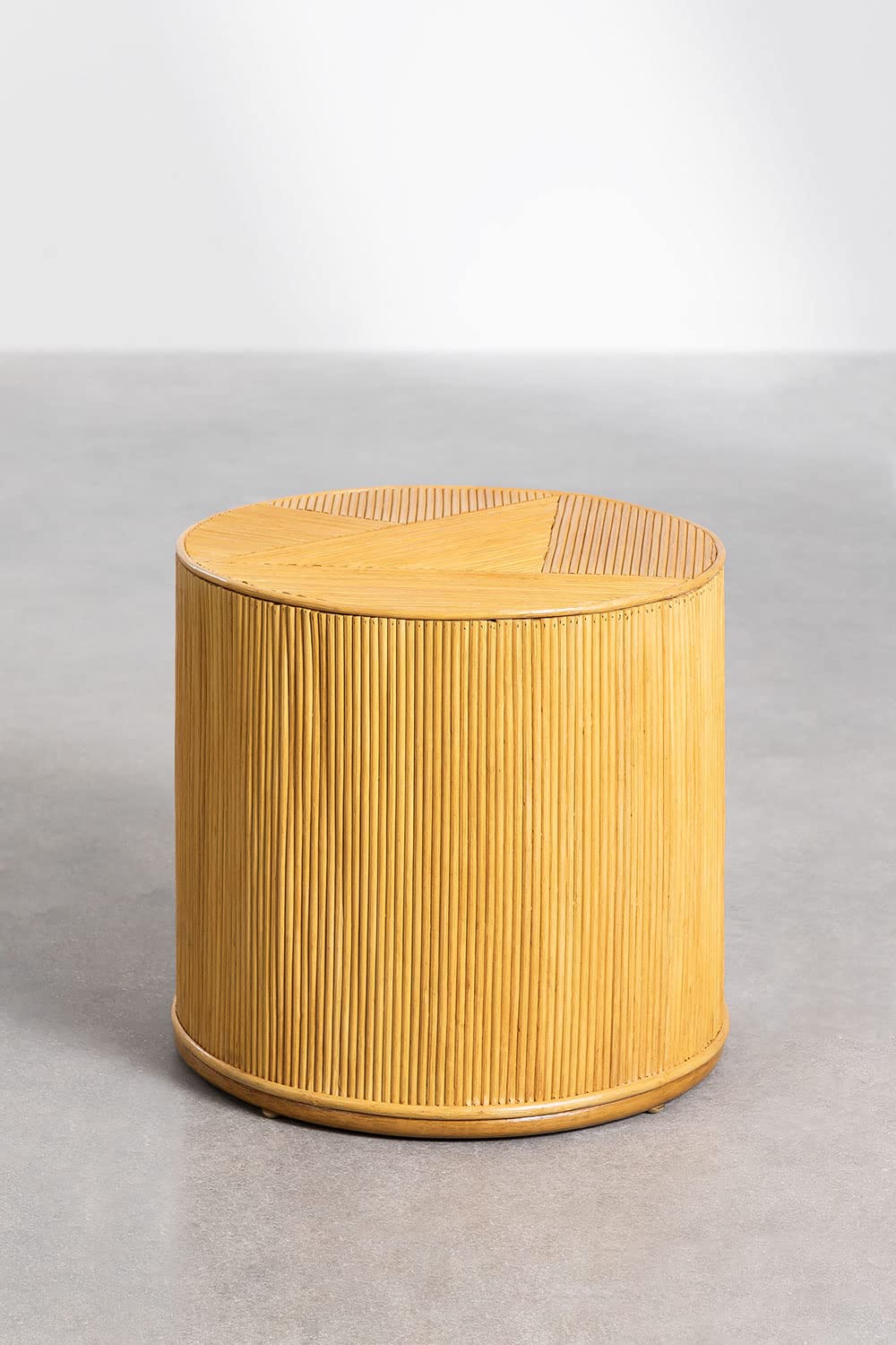 Sklum Balenty Ø50 Tavolino in rattan marrone