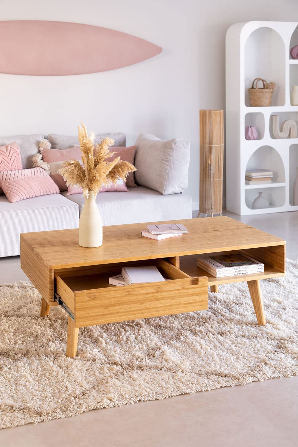 Sklum Gian Natural tavolino in bambù 120 cm