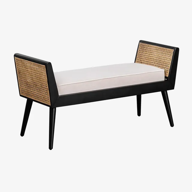 Sklum Icona panca velluto beige crema 109 cm betulla