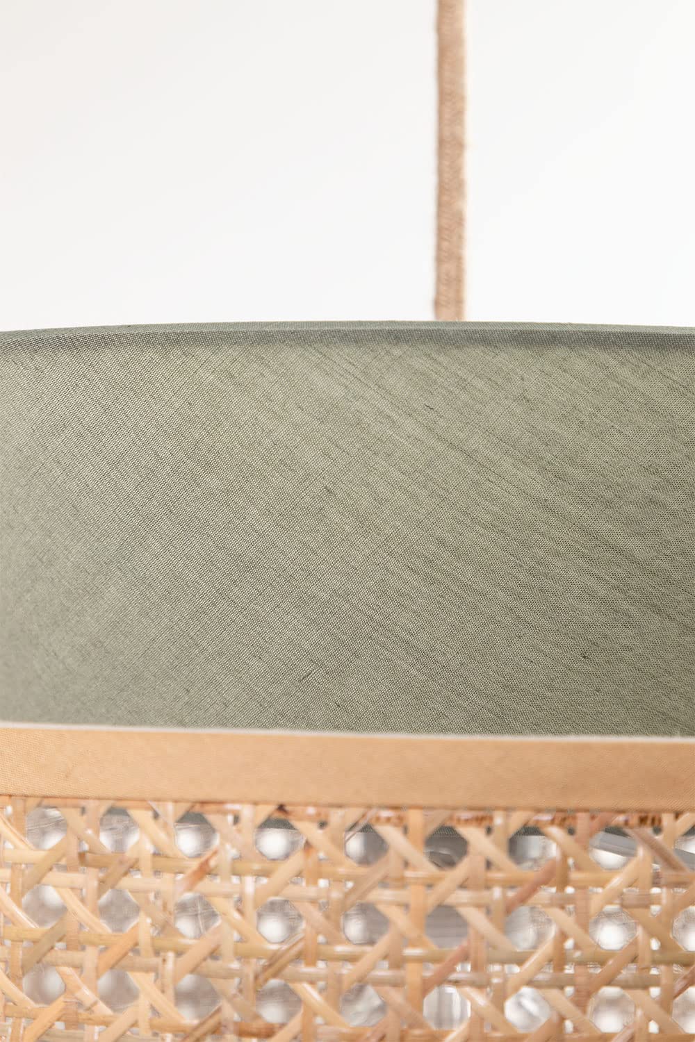 Sklum Yereh lampadario rattan verde kaki Ø40 cm