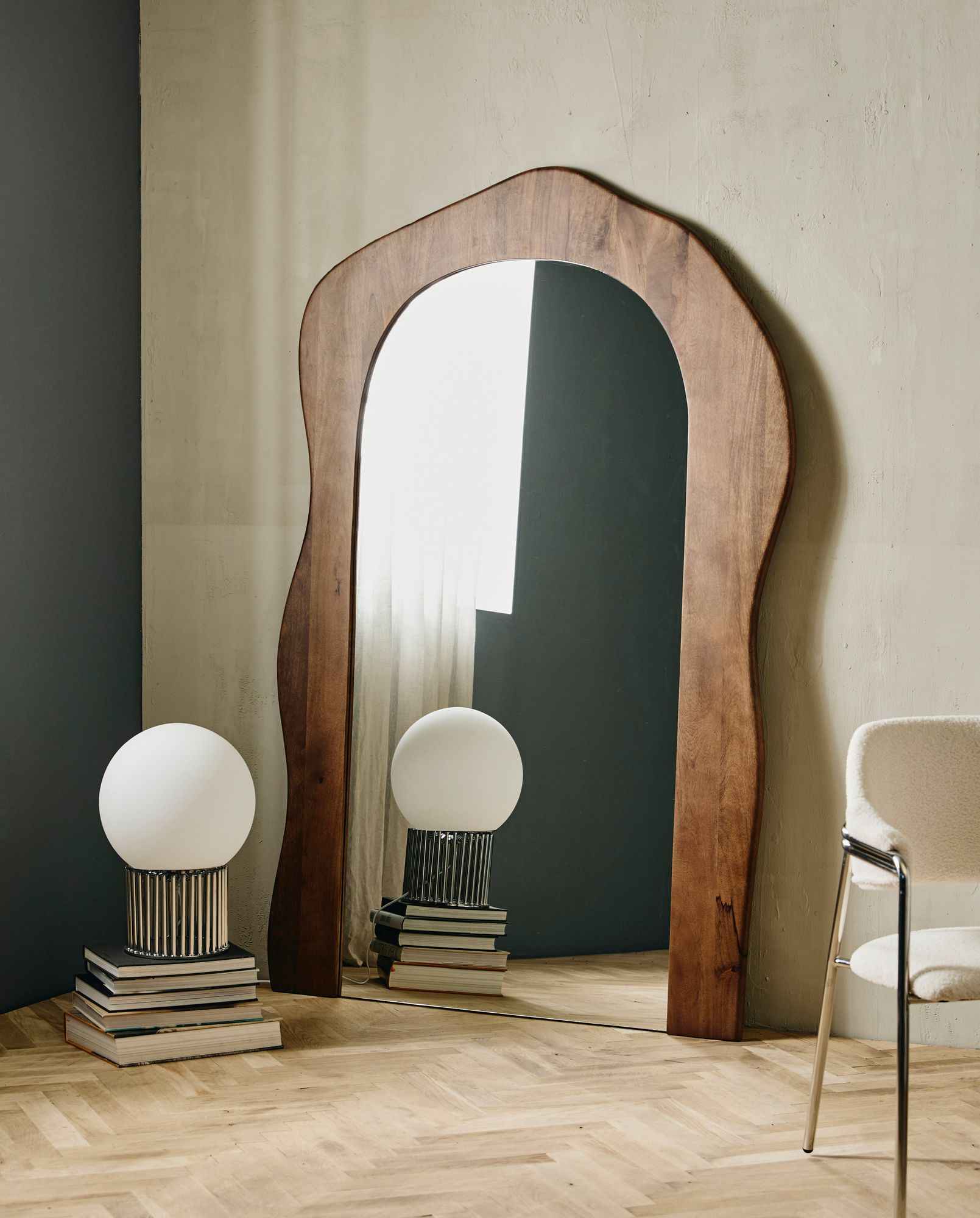 Bambua Attila specchio da terra nature legno 200 cm
