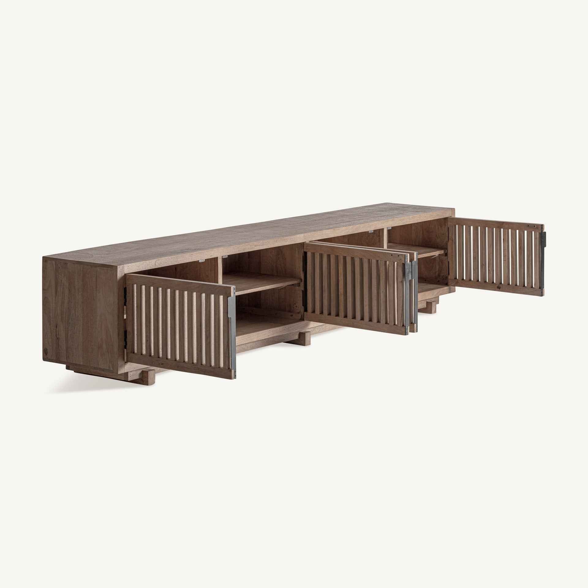 Bambua Gàbia mobile TV legno mango basso