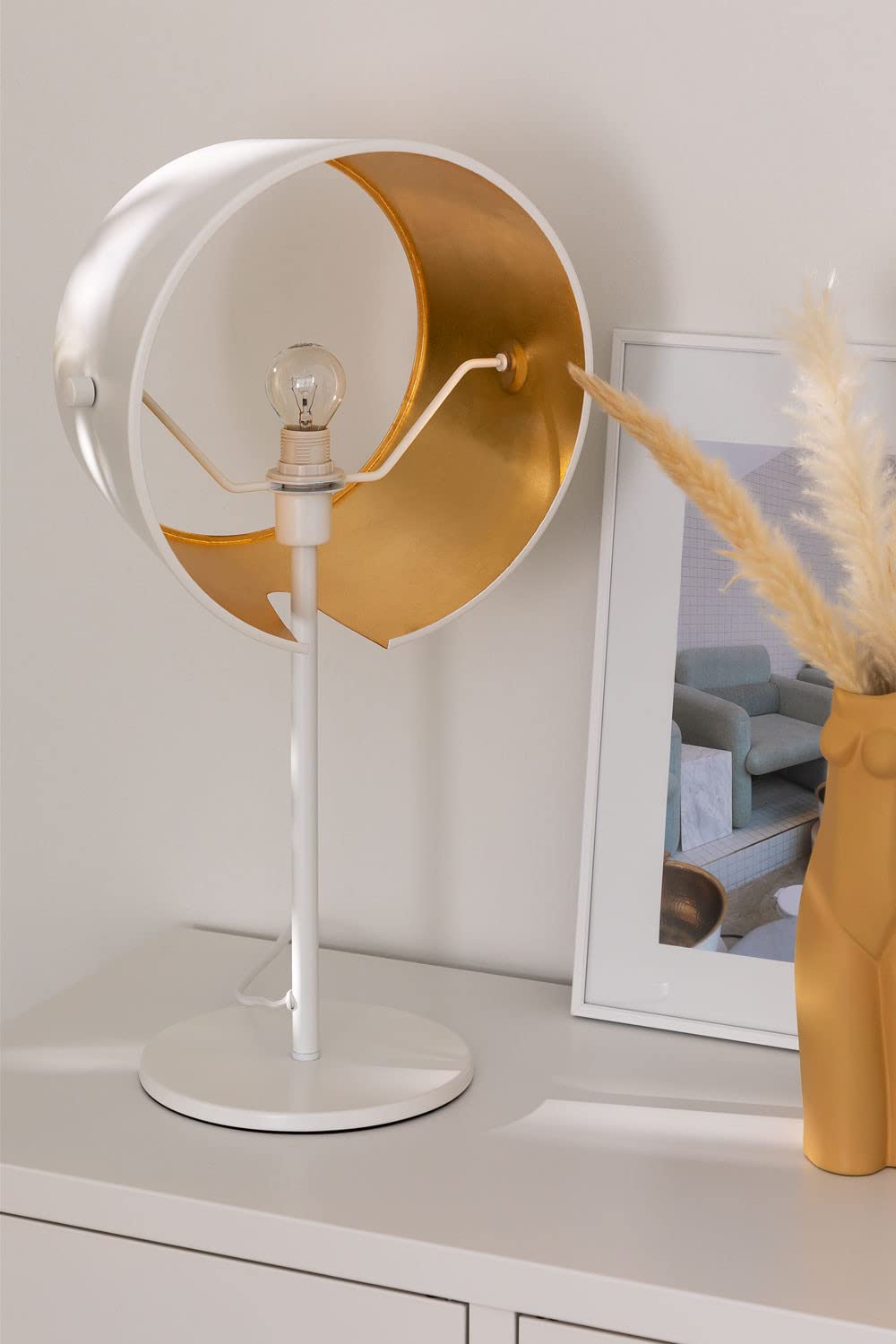 Sklum Duhl lampada da tavolo oro acciaio