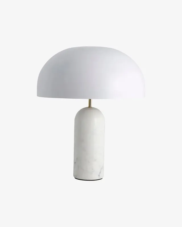 Bambua Atlas lampada da tavolo marmo bianco ottone