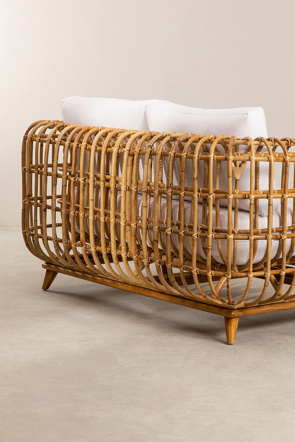 Sklum Zenta divano da giardino 2 posti rattan marrone