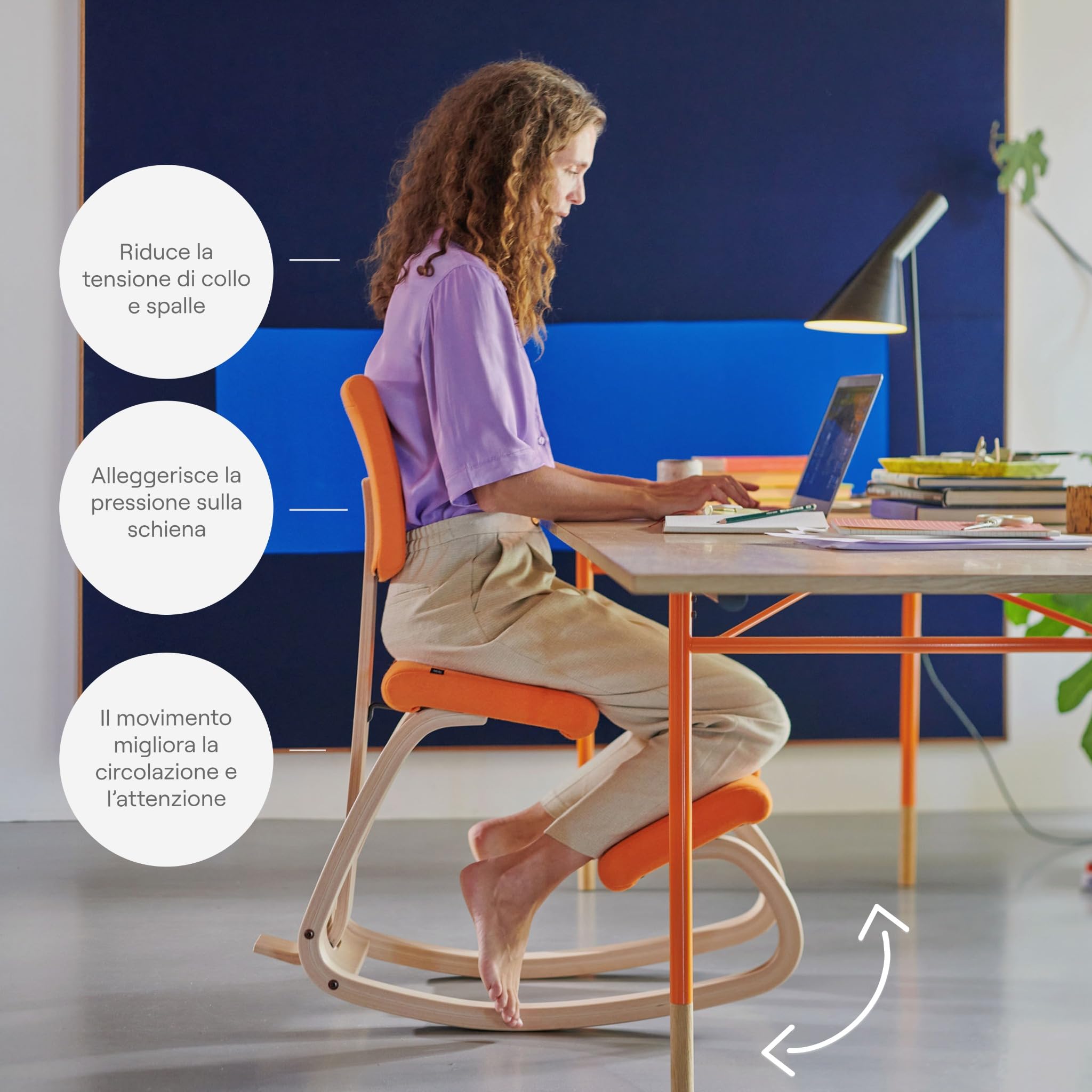Varier Variable Plus sedia ergonomica rossa