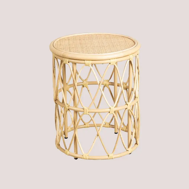 Sklum Zan tavolino rotondo rattan Ø40 cm naturale