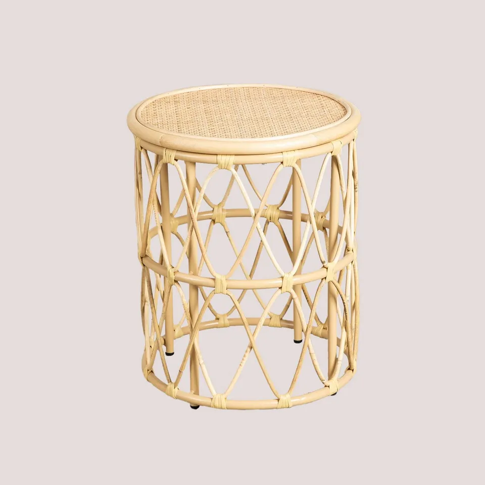 Sklum Zan tavolino rotondo rattan Ø40 cm naturale