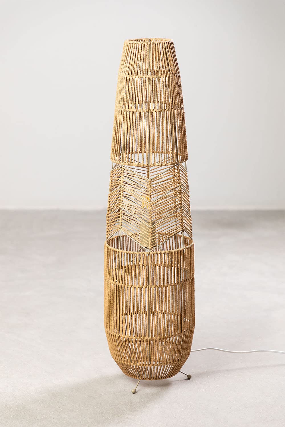 Sklum Menak Lampada da Terra Carta Natural 92 cm