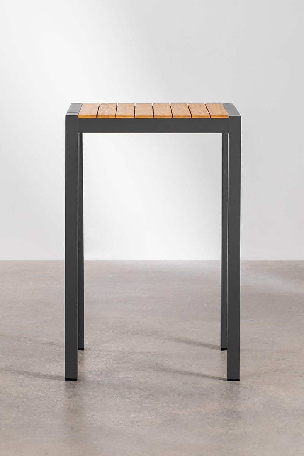 Sklum Archer tavolo bar alto quadrato 70x70 antracite