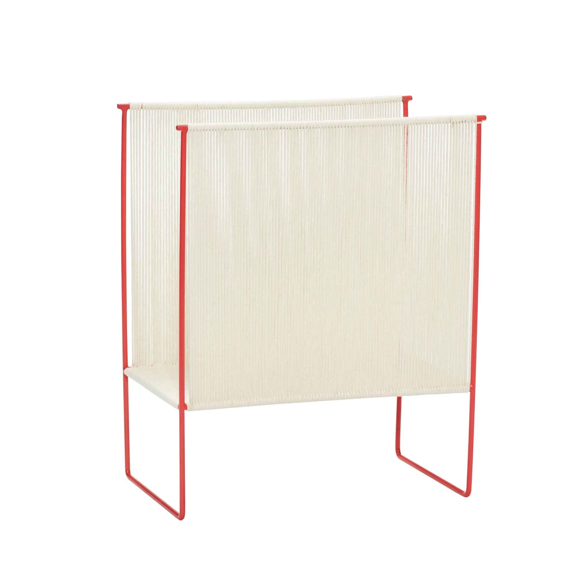 Bambua String Magazine Holder portariviste rosso cotone
