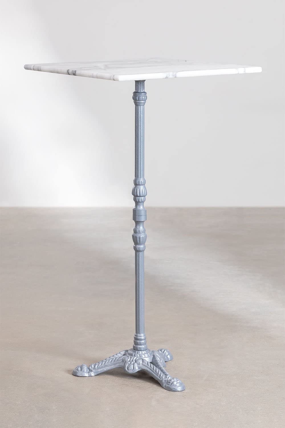 Sklum Moka tavolo bar alto quadrato 60x60 grigio marmo