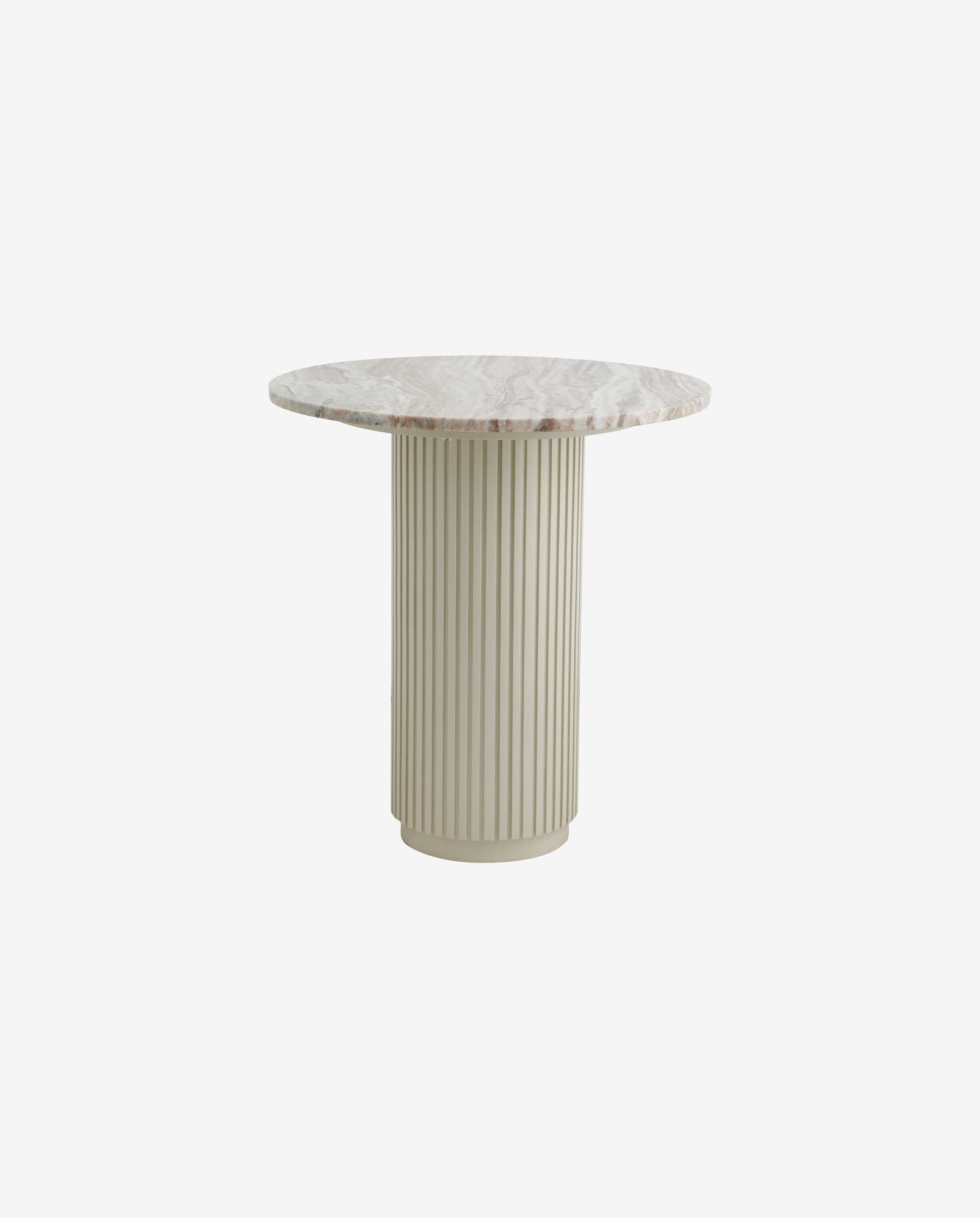 Bambua Erie tavolino marmo avorio base legno