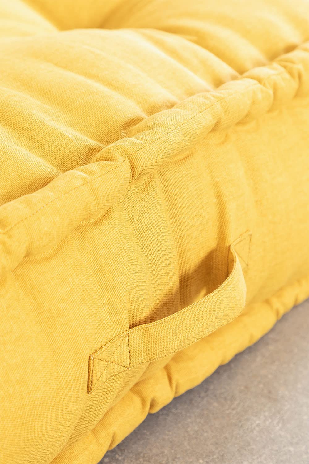 Sklum Dhel pouf cuscino doppio in cotone arancione mango