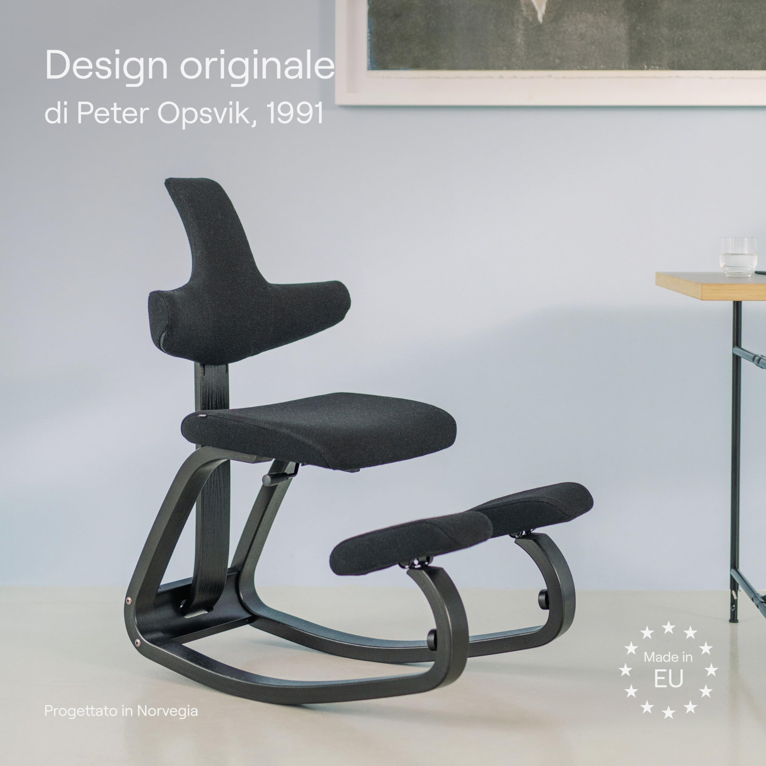Varier Thatsit sedia ergonomica naturale/nero in faggio