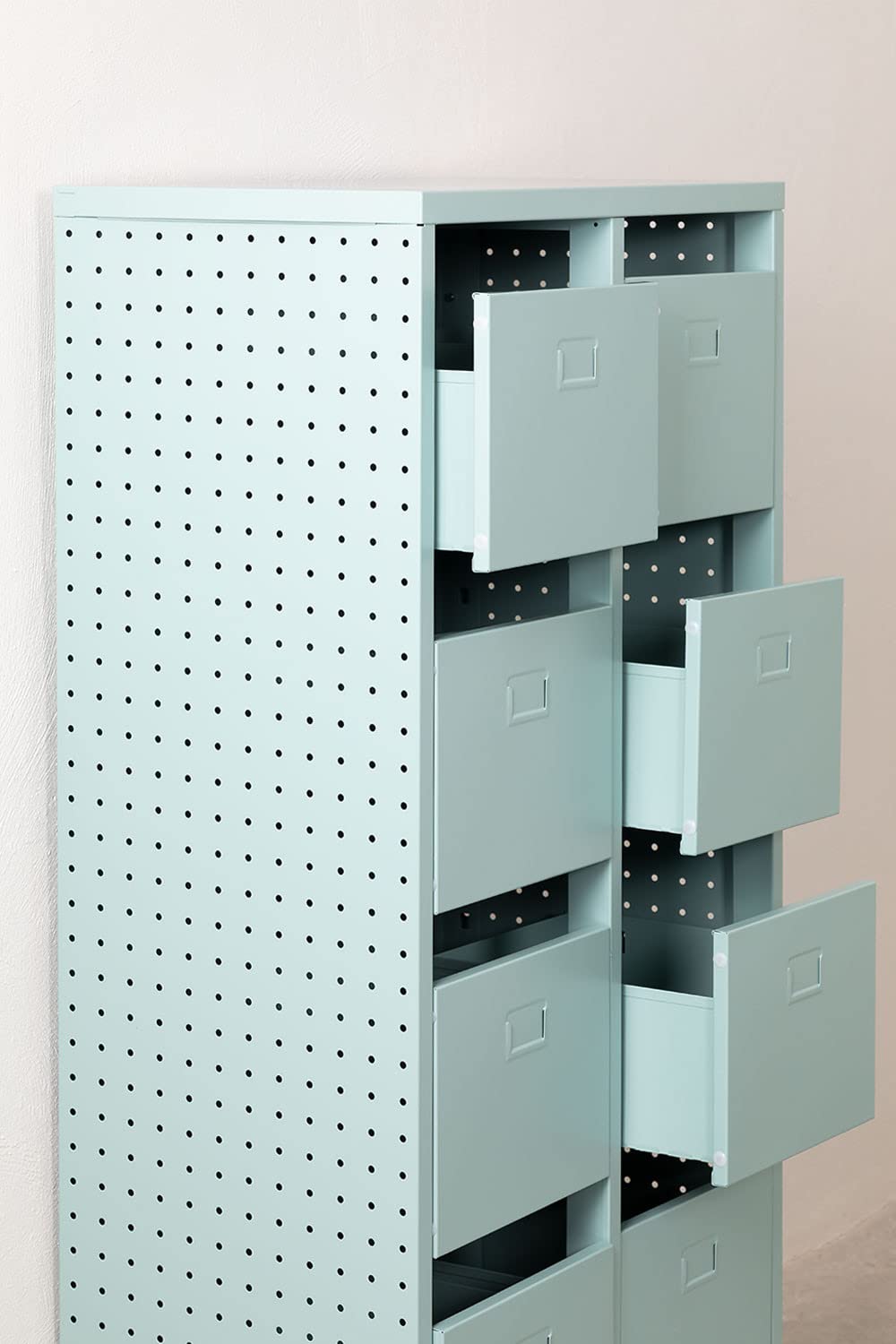 Sklum Abël cassettiera 8 cassetti acciaio 52x30 cm alta 105 cm