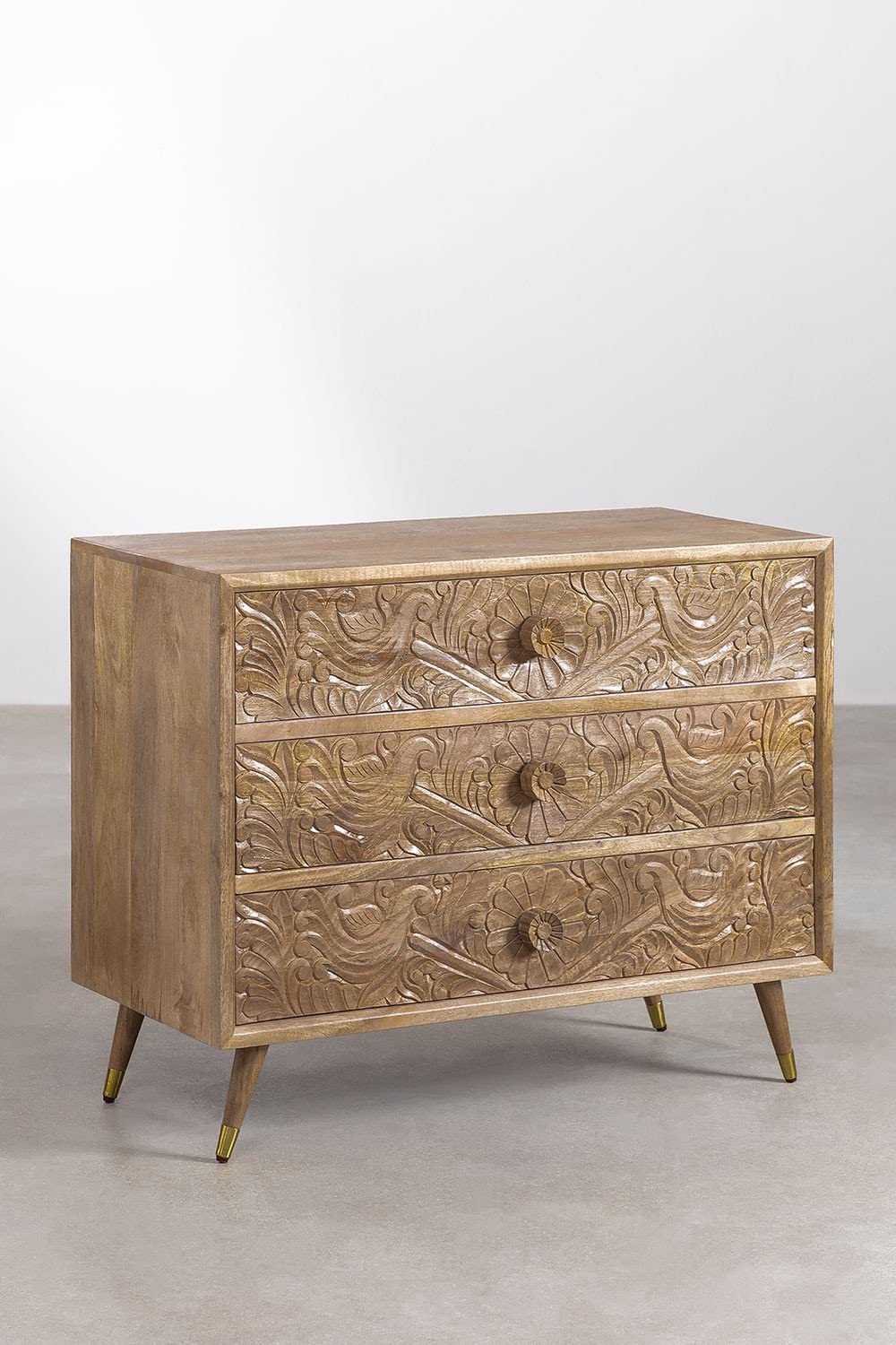 Sklum Benon cassettiera legno mango 3 cassetti