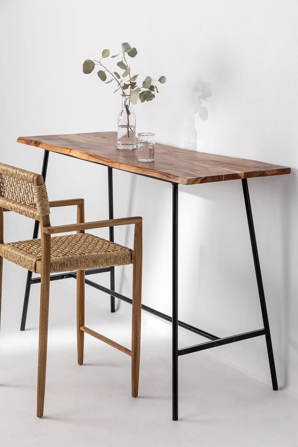 Sklum Nylta tavolo alto bar 140x60 cm legno riciclato