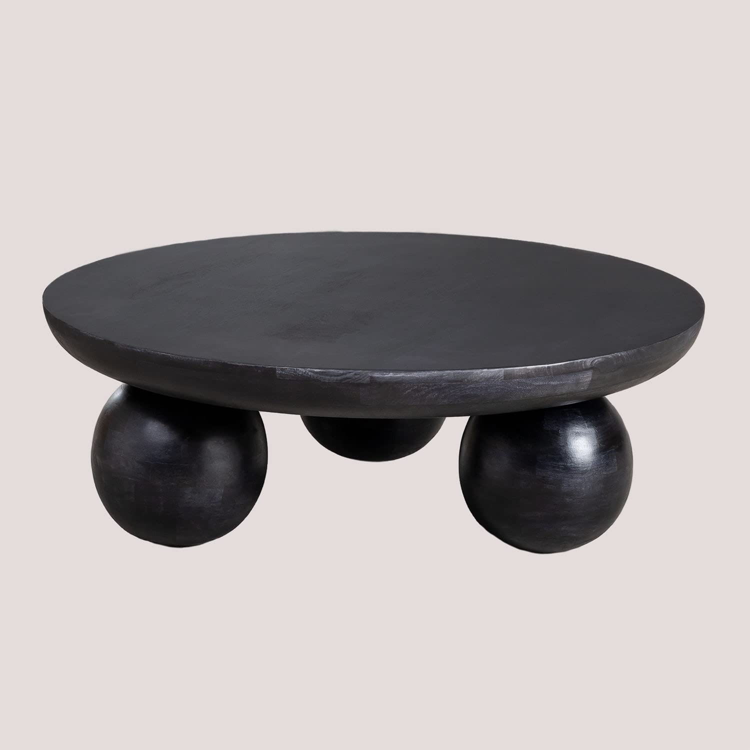 Sklum Cotia Tavolino Legno Mango Nero Ø90 cm