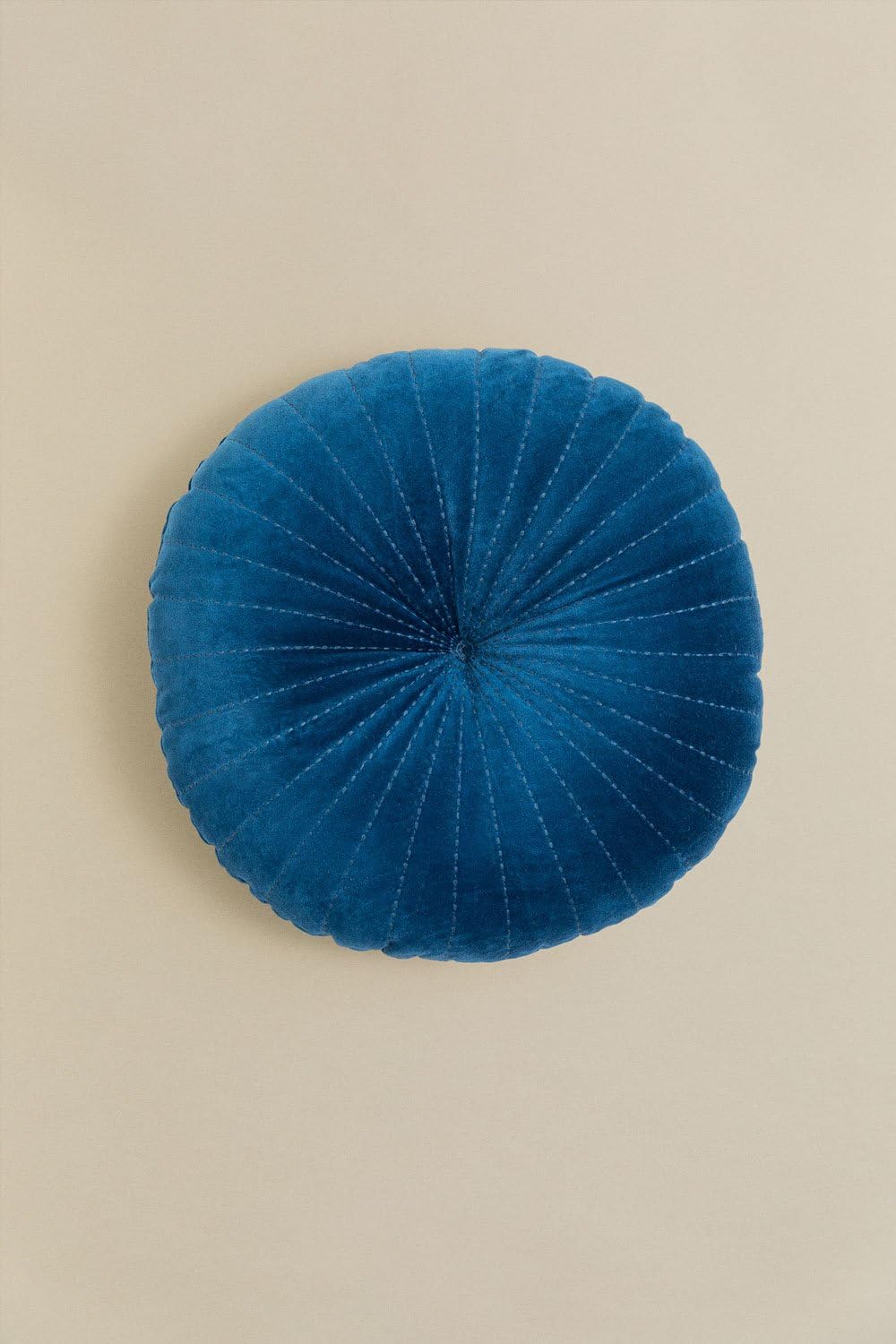 Sklum Rani Blu cuscino rotondo in velluto Ø41 cm