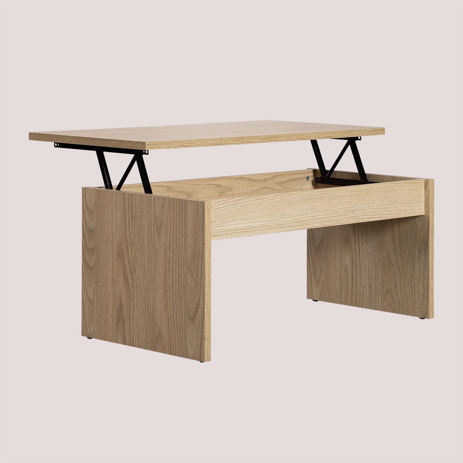 Sklum Naudaf tavolino sollevabile rovere 100 cm industriale