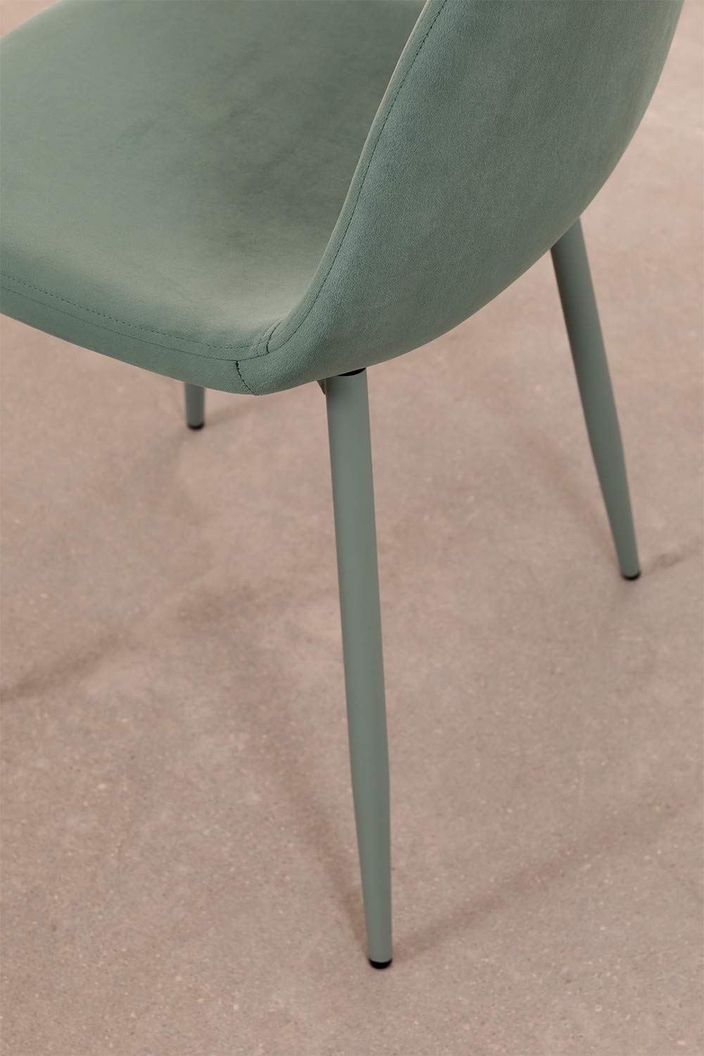 Sklum Glamm Colors sedia da pranzo in velluto verde abete