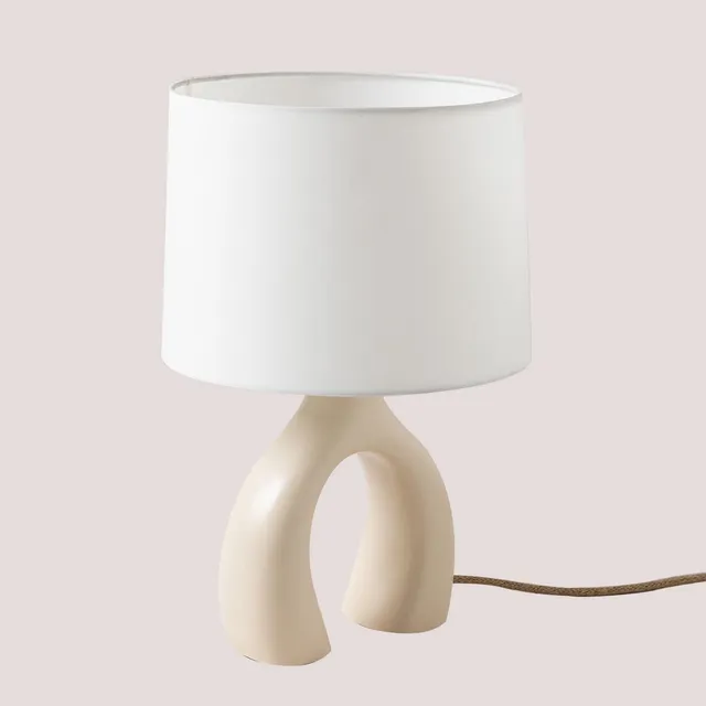Sklum Ympa Gardenia lampada da tavolo bianca E27