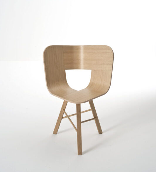 Colé Tria Wood sedia legno scultura