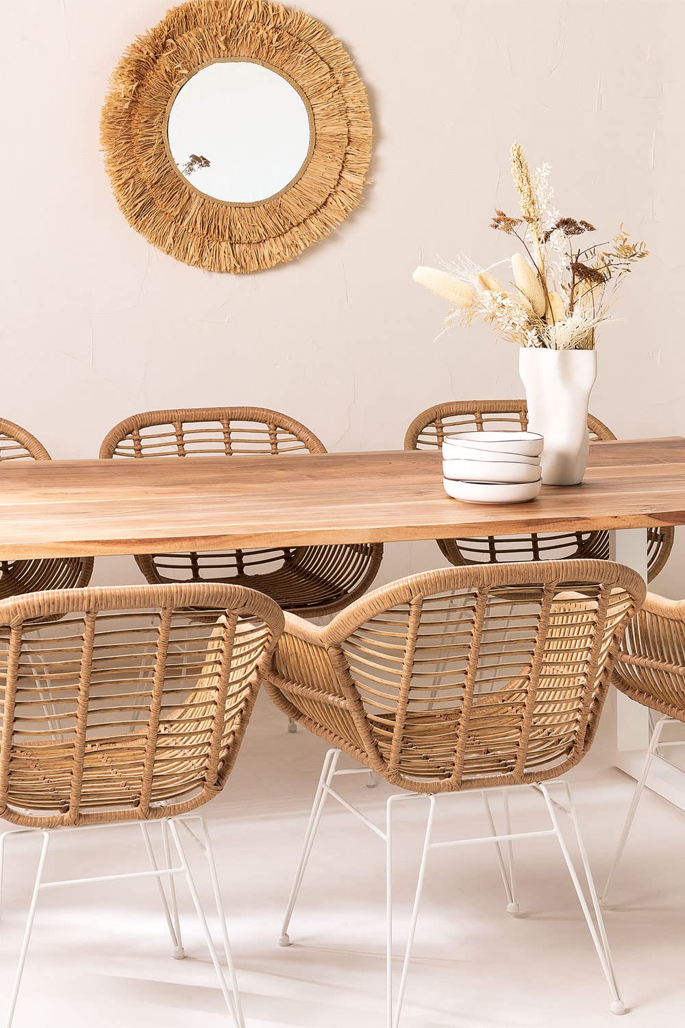 Sklum Sami tavolo da pranzo legno riciclato 210 cm bianco