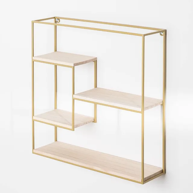 Sklum Yazek scaffale da parete 40 cm acciaio e legno