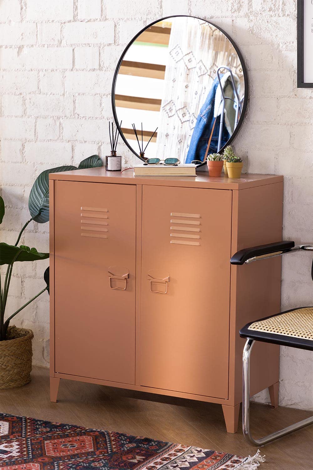 Sklum Pohpli Credenza 2 Ante Acciaio Incarnato