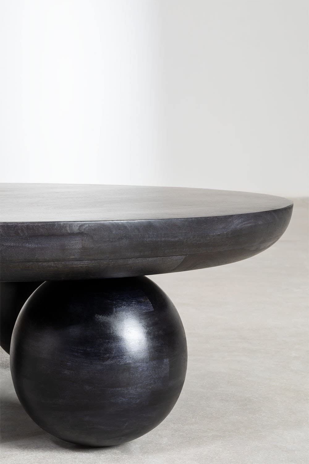 Sklum Cotia Tavolino Legno Mango Nero Ø90 cm