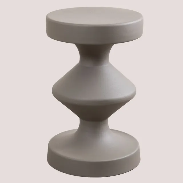 Sklum Zhou tavolino rotondo in metallo 31 cm grigio