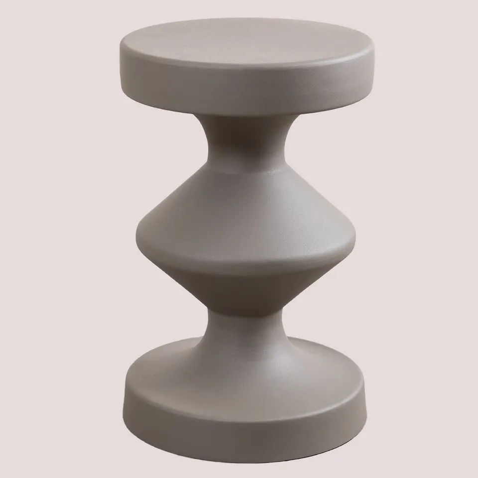 Sklum Zhou tavolino rotondo in metallo 31 cm grigio