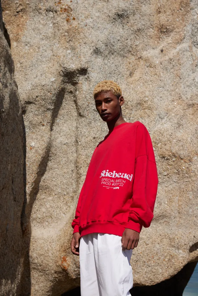 Acapulco Design SAV 001 Crewneck felpa rossa M cotone bio