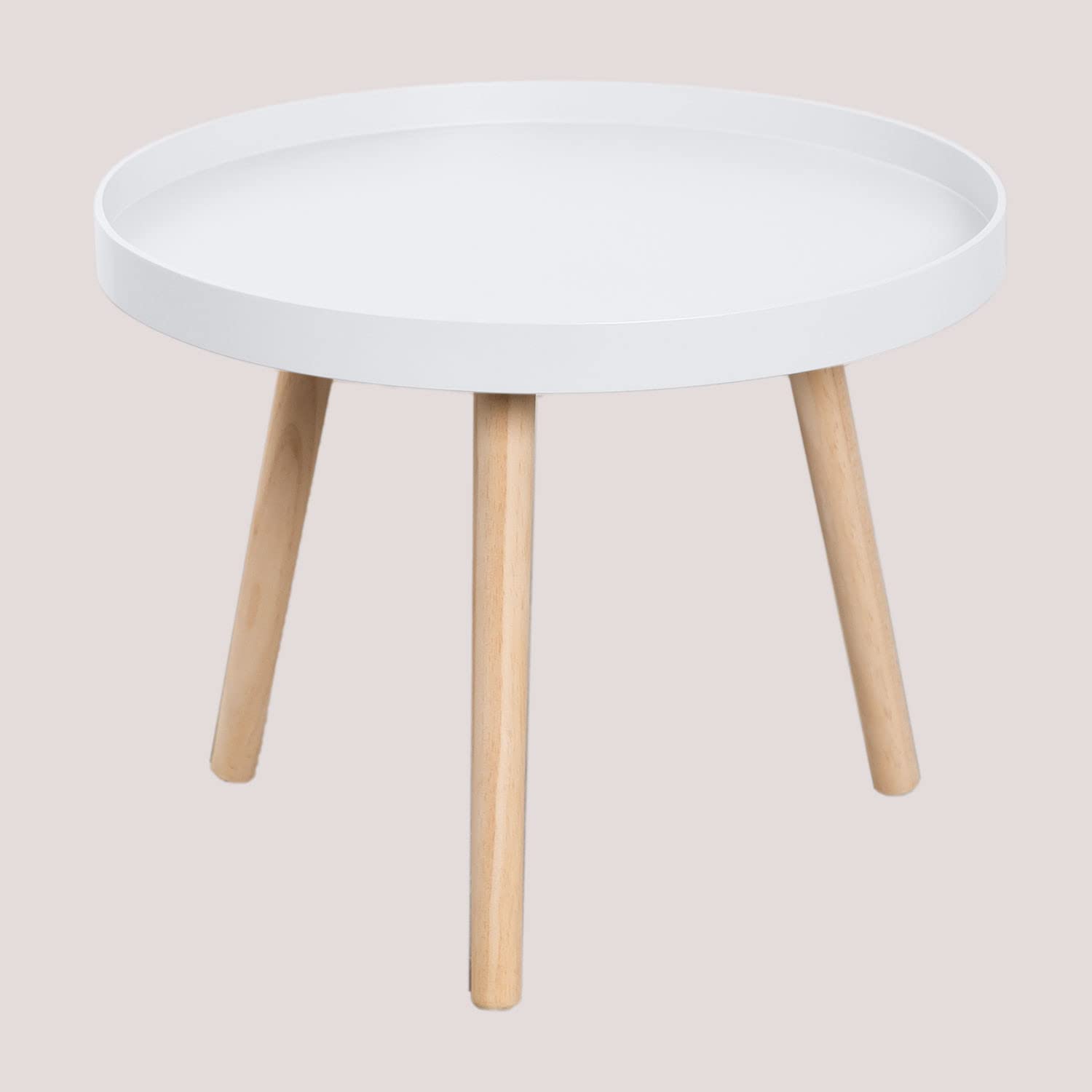 Sklum Sigma tavolino rotondo legno Ø50 naturale gambe pino