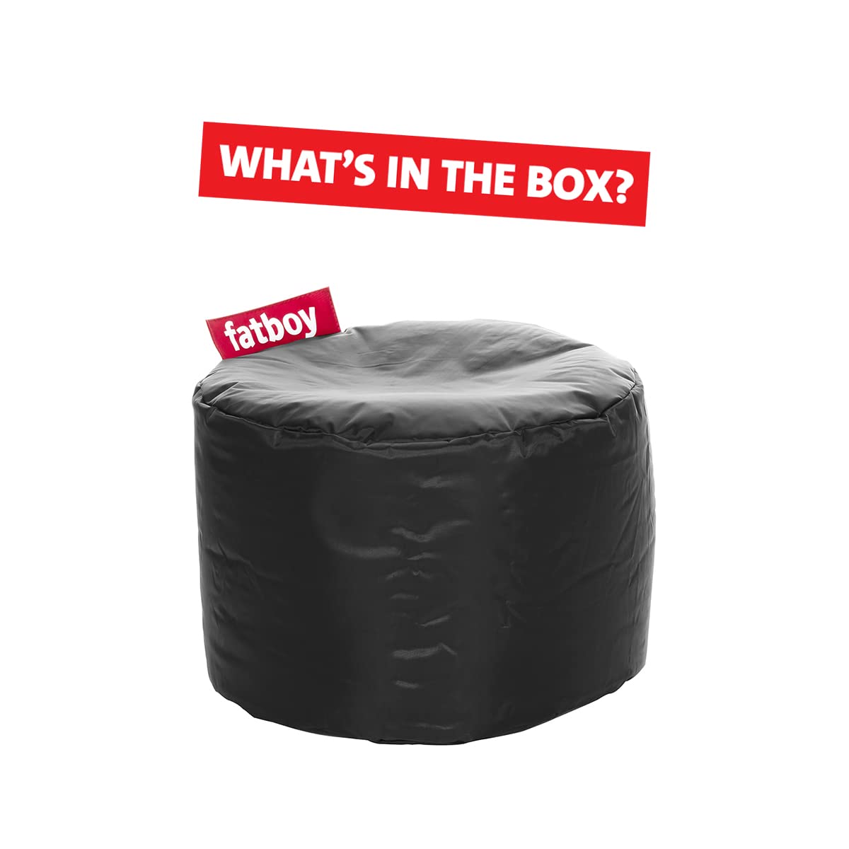 Fatboy Point pouf sgabello nylon nero Ø50 cm