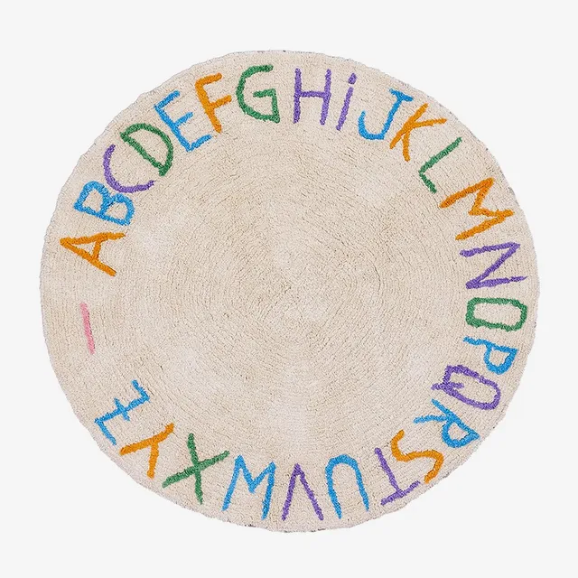 Sklum Letters Kids A tappeto rotondo cotone 104 cm