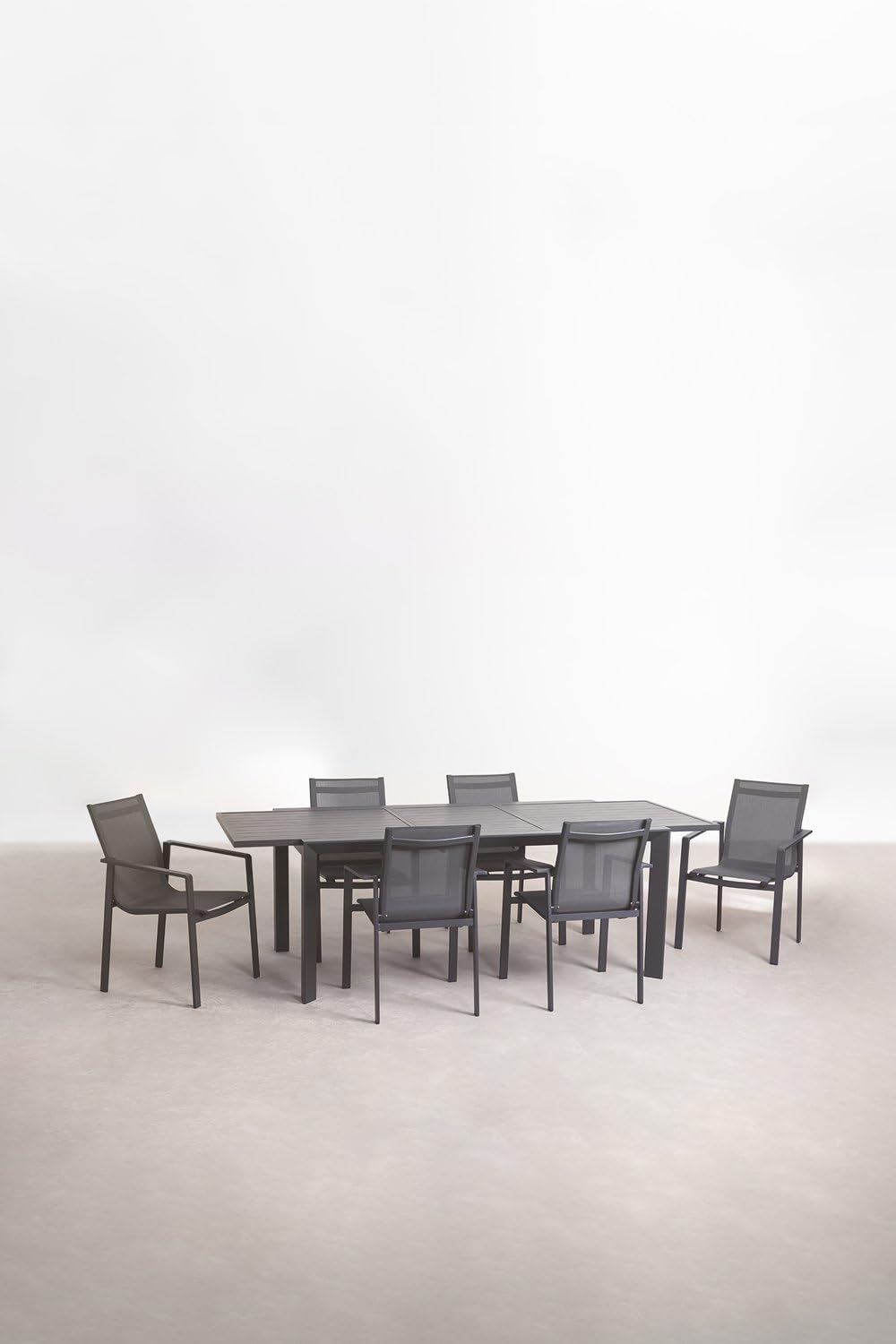 Sklum Starmi 180-240 set tavolo e 6 sedie giardino textilene