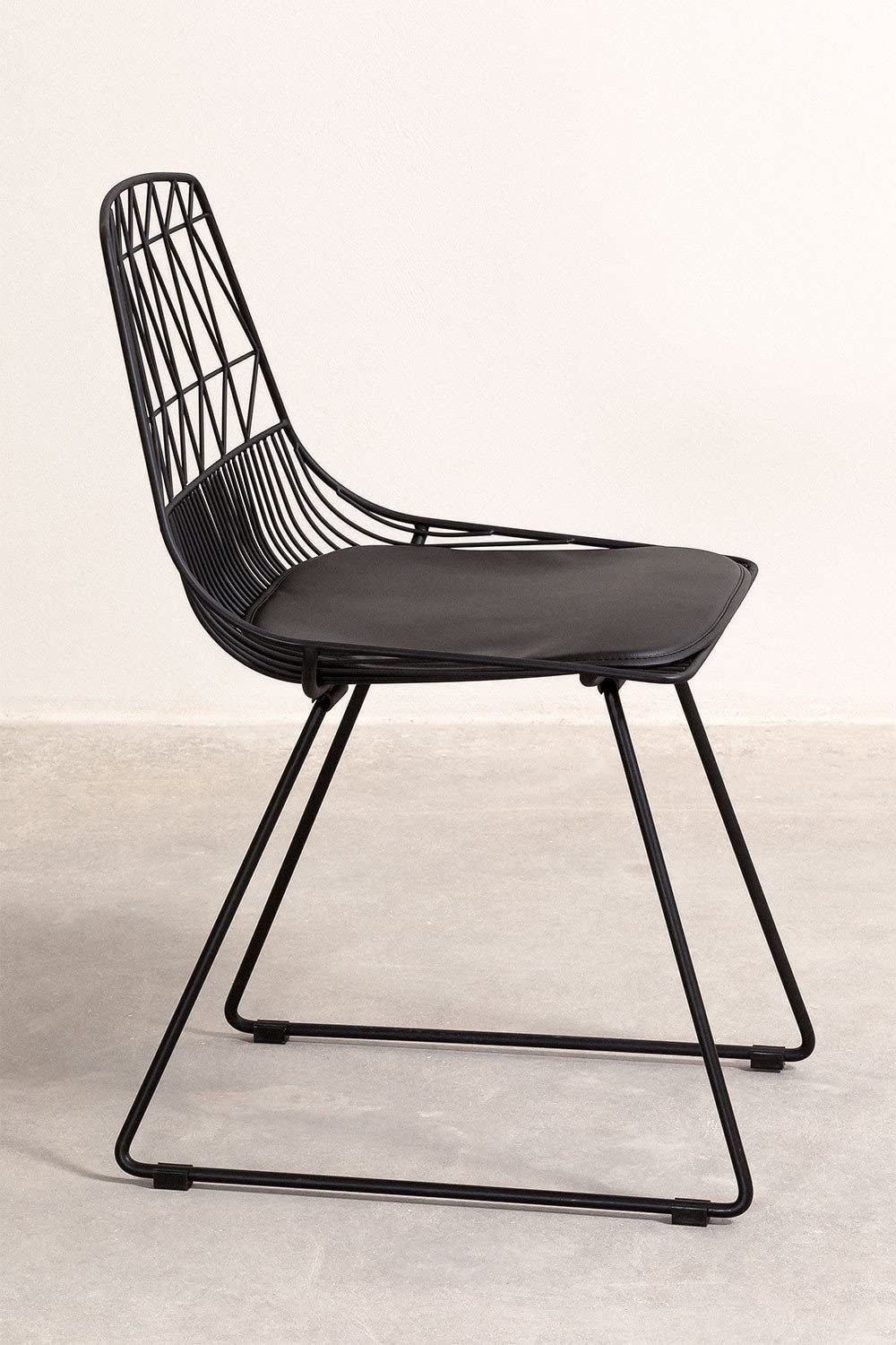 Sklum Joahn Nero 47 cm Sedia Industriale in Acciaio