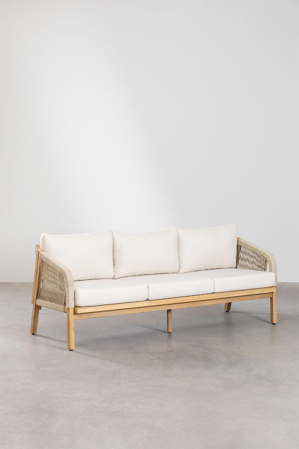 Sklum Dubai divano giardino 3 posti acacia 190 cm