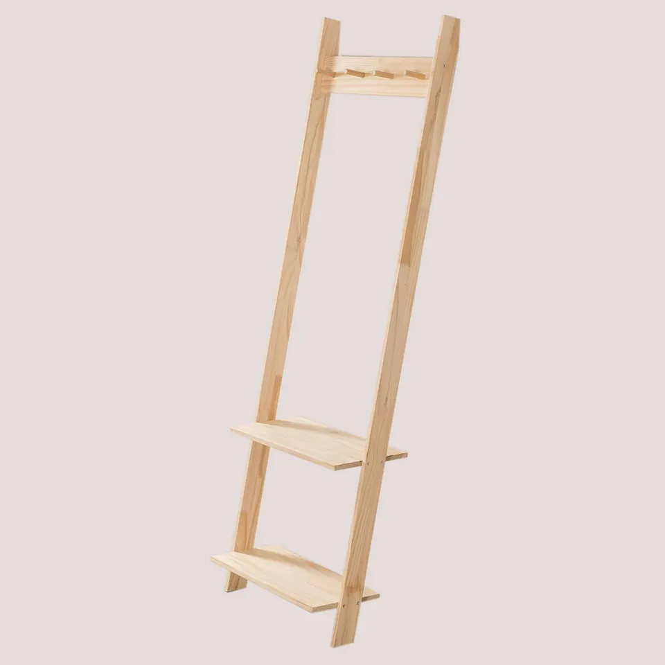 Sklum Mako appendiabiti da terra con scarpiera legno naturale