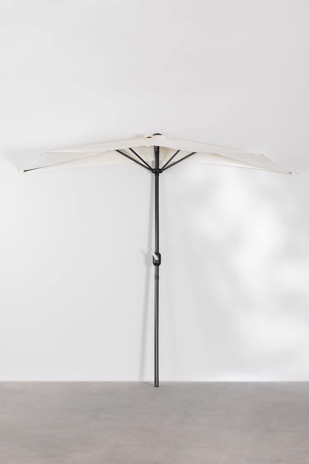Sklum Benque 267 cm Ombrellone Semicircolare Bianco Poliestere