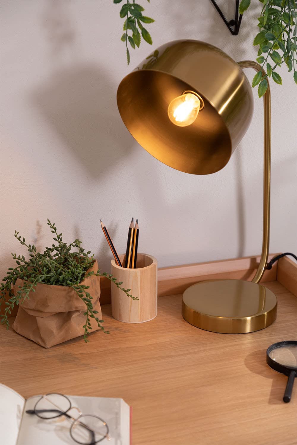 Sklum Koner Lampada da Tavolo Oro 44,5 cm in Ferro