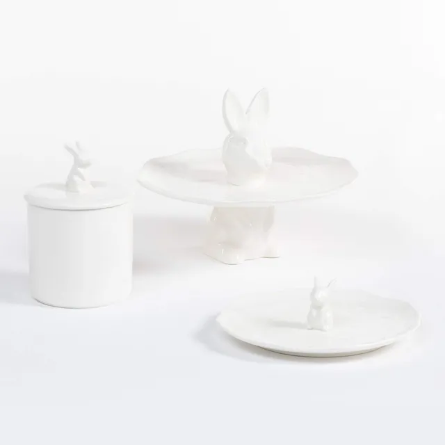 Sklum Bünih set tavola 4 pezzi bianco ceramica