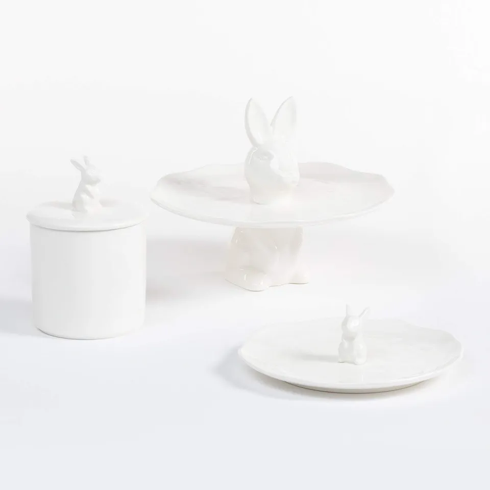 Sklum Bünih set tavola 4 pezzi bianco ceramica